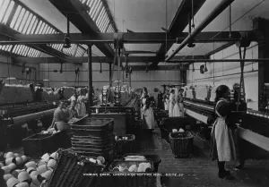 Winding Room Women Print: Lancashire Cotton Mill Scene