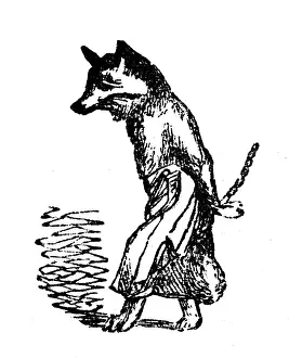 Grandville Influenced Artwork Prints: Humanized animals illustrations: Fox