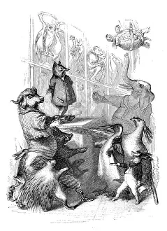 Vintage Inspired Artwork Prints: Humanized animals illustrations: Group