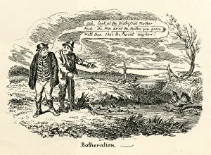 Humour among birds Botheration Cruikshank 19th century cartoon Humour among birds Botheration Cruikshank 19th century cartoon