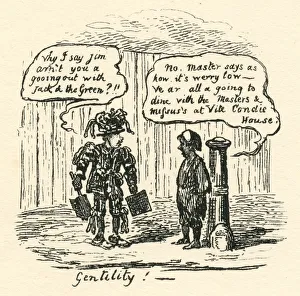 Humour gentility Cruikshank 19th century cartoon Humour gentility Cruikshank 19th century cartoon