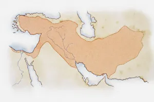 Illustration of Alexander The Great's Empire Illustration of Alexander The Great's Empire