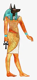 Collections/dorling kindersley prints/illustration ancient egyptian god dead anubis Collections/dorling kindersley prints/illustration ancient egyptian god dead anubis