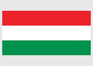 Illustration of civil and state flag of Hungary, a horizontal tricolor of red, white and green