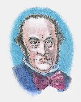 Illustration of English physicist and brewer James Prescott Joule Illustration of English physicist and brewer James Prescott Joule