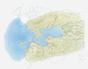 Illustration of Kenyas Lake Victoria on map Illustration of Kenyas Lake Victoria on map