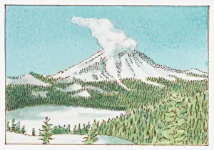 Illustration of Mount St Helens, Skamania County, Washington State, USA Illustration of Mount St Helens, Skamania County, Washington State, USA