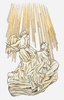 Illustration of statue of the Ecstasy of St Theresa, Church of Santa Maria Della Vittoria Illustration of statue of the Ecstasy of St Theresa, Church of Santa Maria Della Vittoria