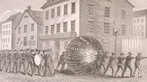 Illustration Of Tippecanoe Procession, MD, 1840 Illustration Of Tippecanoe Procession, MD, 1840