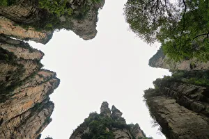 Impressive mountain needles in Zhangjiajie national park Impressive mountain needles in Zhangjiajie national park