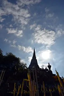Incense of prayer Wat Phukhao Thong temple Ayutthaya Thailand Incense of prayer Wat Phukhao Thong temple Ayutthaya Thailand
