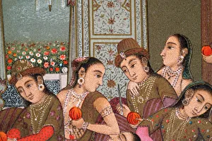 Indian women of a Seraglio, Mughal Empire, 19th Century Indian women of a Seraglio, Mughal Empire, 19th Century
