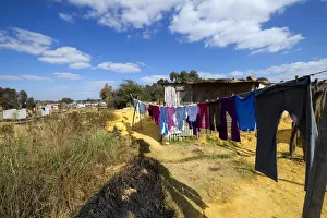 Informal Settlement of Shanty Houses in South Africa Built on Radioactive Uranium Informal Settlement of Shanty Houses in South Africa Built on Radioactive Uranium