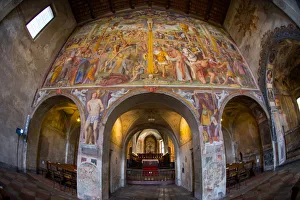 Inside of Church of S. Maria degli Angioli, Lugano Inside of Church of S. Maria degli Angioli, Lugano