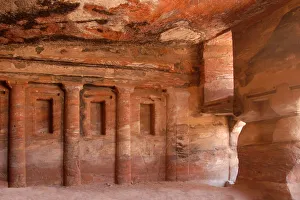 Interior of The Triclinium Tomb, Petra, Jordan Interior of The Triclinium Tomb, Petra, Jordan