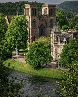 Inverness Cathedral and River Ness in Inverness, Scotland Inverness Cathedral and River Ness in Inverness, Scotland