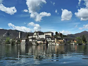 Island Of San Giulio, Lake Orta, Northern Italy Island Of San Giulio, Lake Orta, Northern Italy