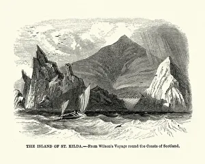 Island of St Kilda, Scotland, 19th Century Island of St Kilda, Scotland, 19th Century
