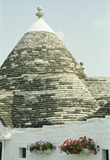 Italy, Puglia, Alberobello, Trulli house, high section Italy, Puglia, Alberobello, Trulli house, high section