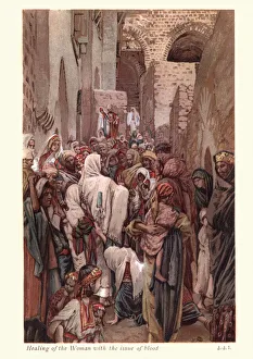 Jesus healing the woman with issue of blood Jesus healing the woman with issue of blood