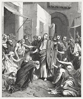 Jesus heals the sick (Mark 6, 56), published in 1886 Jesus heals the sick (Mark 6, 56), published in 1886