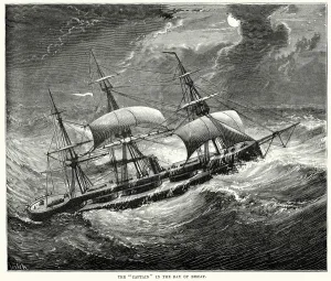 HMS Captain in the Bay of Biscay Print, 1870