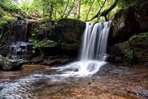 Kbal Spean waterfalls in the jungle of Kulen hill, siem reap city, siem reap province Kbal Spean waterfalls in the jungle of Kulen hill, siem reap city, siem reap province