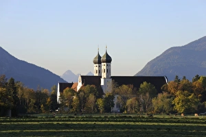 Kloster Benediktbeuern Abbey, morning mood, Upper Bavaria, Bavaria, Germany, Europe Kloster Benediktbeuern Abbey, morning mood, Upper Bavaria, Bavaria, Germany, Europe
