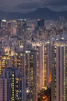 Kowloon residential area with Lionrock background Kowloon residential area with Lionrock background