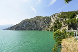 Lake Iseo In Lombardy, Road view