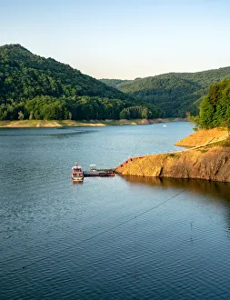 Lake Vidraru at sunset, Arges county, Romania Lake Vidraru at sunset, Arges county, Romania