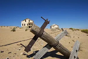 Landscape of the Abandoned Diamond Mining Ghost Town called Kolmanskop near Luderitz Landscape of the Abandoned Diamond Mining Ghost Town called Kolmanskop near Luderitz