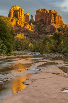 Landscape with Cathedral Rock in Coconino National Forest, Sedona, Yavapai County Landscape with Cathedral Rock in Coconino National Forest, Sedona, Yavapai County