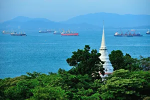 Landscape of Ko Sichang from Khao noi view point Landscape of Ko Sichang from Khao noi view point