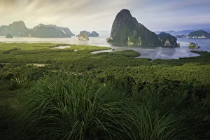 Landscape of limestone mountain in Phang nga bay ,Southern of Thailand Landscape of limestone mountain in Phang nga bay ,Southern of Thailand