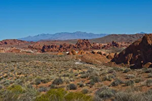 Landscape with rock formations in Valley of Fire State Park, Nevada, USA Landscape with rock formations in Valley of Fire State Park, Nevada, USA