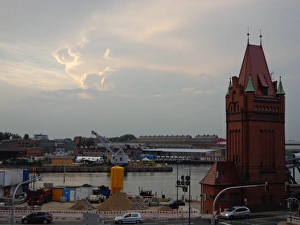LAOEbeck harbour impressive clouds, Germany LAOEbeck harbour impressive clouds, Germany