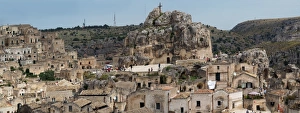 Large Size Panorama View Of Sassi di Matera, Basilicata Region, Southern Italy Large Size Panorama View Of Sassi di Matera, Basilicata Region, Southern Italy