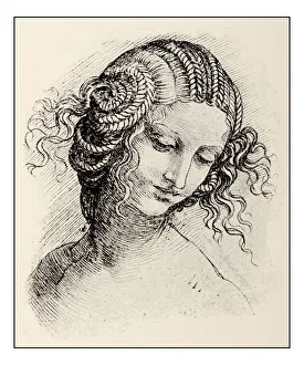 Leonardos sketches and drawings: Leda and the Swan detail Leonardos sketches and drawings: Leda and the Swan detail