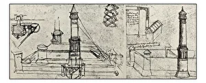 Leonardos sketches and drawings: Lighthouse project Leonardos sketches and drawings: Lighthouse project