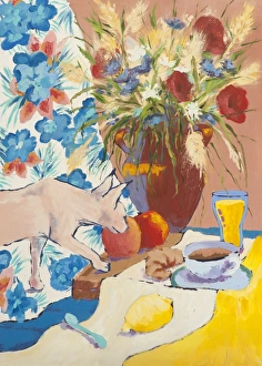 Still life oil painting in the style of Fauvism Still life oil painting in the style of Fauvism