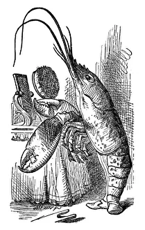 Lobster in front of the mirror - Alice in Wonderland 1897 Lobster in front of the mirror - Alice in Wonderland 1897