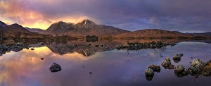 Lochan na h-Achlaise Sunset Panoramic Lochan na h-Achlaise Sunset Panoramic