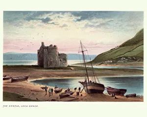 Lochranza Castle, Isle of Arran in Scotland, 19th Century Lochranza Castle, Isle of Arran in Scotland, 19th Century