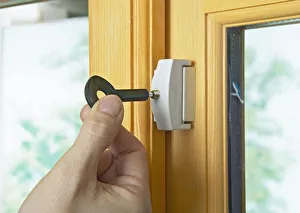 Locking casement window lock with the key Locking casement window lock with the key