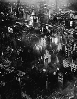London's Old Bailey View After The Blitz London's Old Bailey View After The Blitz