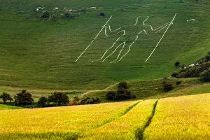 The Long Man of Wilmington, Sussex, England The Long Man of Wilmington, Sussex, England