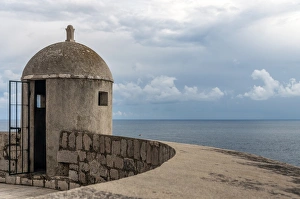 A look out post on the walls of Dubrovnik old city A look out post on the walls of Dubrovnik old city