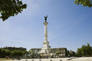 Low angle view of a monument, Fontaine Des Quinconces, Monument Aux Girondins, Bordeaux Low angle view of a monument, Fontaine Des Quinconces, Monument Aux Girondins, Bordeaux
