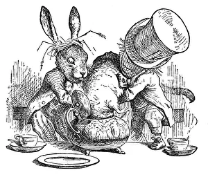 Mad Hatter and rabbit - Alice in Wonderland 1897 Mad Hatter and rabbit - Alice in Wonderland 1897